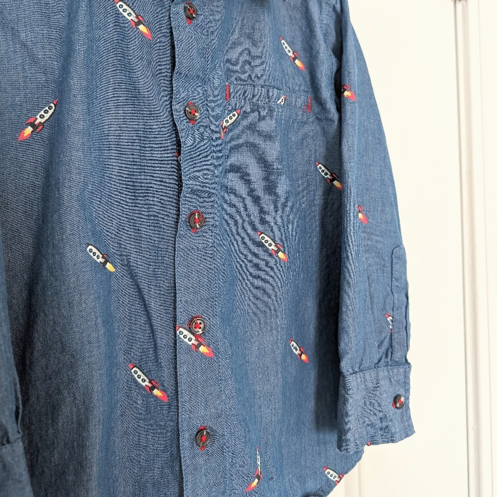 Sovereign Code Rocket Ship Button Up, Size 4 - Picture 3 of 5